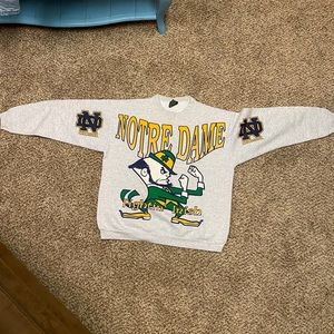 Retro Vintage Notre Dame Crewneck Sweatshirt